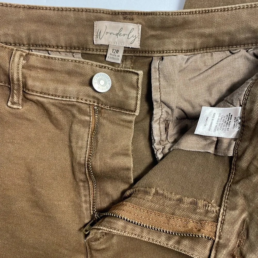 Wonderly Women’s Twill Stretch Jogger Pants zipper & button closure pockets 12R - Picture 5 of 11